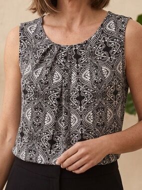 Printed Sleeveless Top